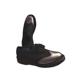 DR MARTENS HARRIS TWEED MADE IN ENGLAND CORE COLLECTION BLACK GRAY SIZE 10